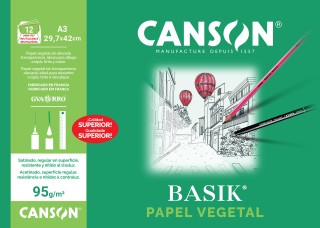 minipack 12h canson papel vegetal a3 90g