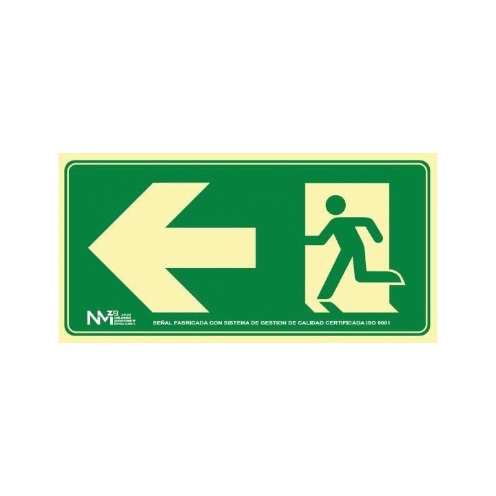 placa senal a2000 salida emerg. izquierda pp ver