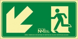 placa evacuar escalera baja izda a2000 pp