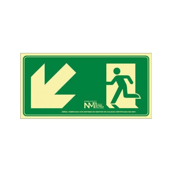 placa evacuar escalera baja izda a2000 pp