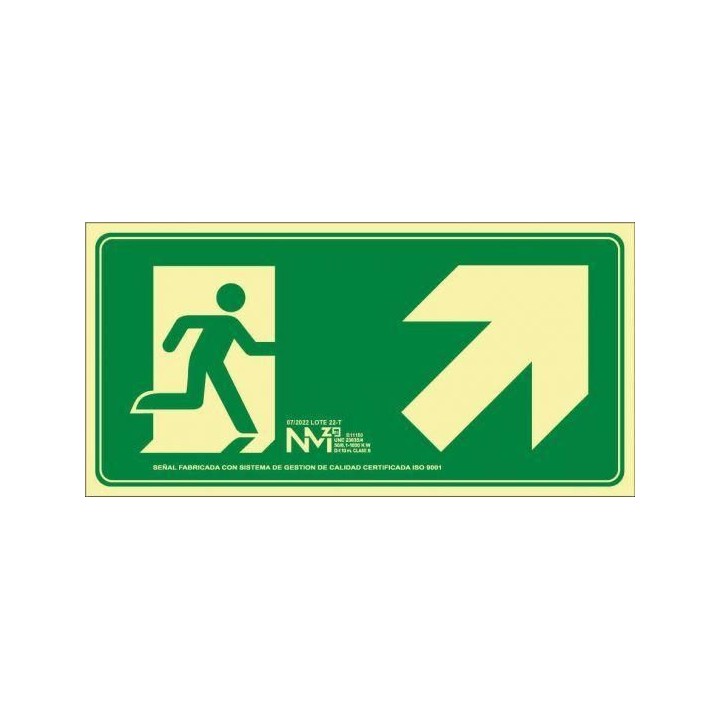 placa evacuar escalera arriba dcha a2000 pp