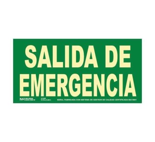 placa pvc homo 320x160 salida de emergencia