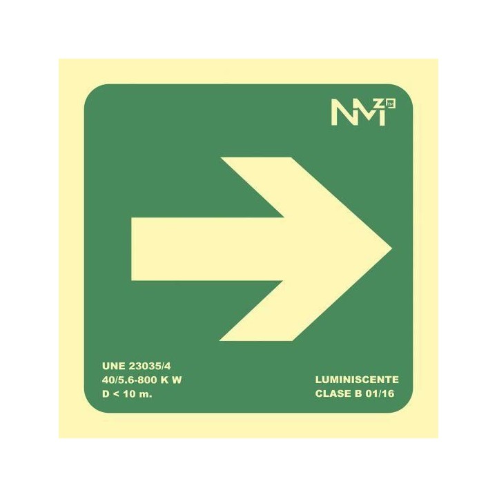 placa senaliz flecha dcha a2000 pp ver