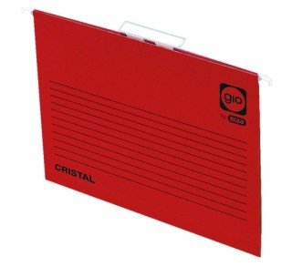 gio c.25 c.c.carpeta colg.cristal cart. folio rojo