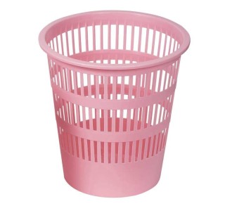 papelera faibo rejilla pp 12l rosa pastel