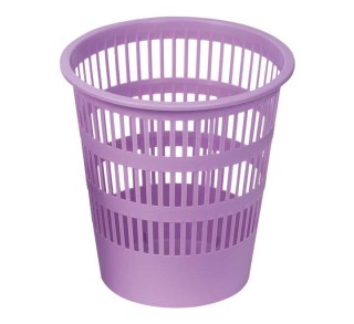 papelera faibo rejilla pp 12l violeta pastel