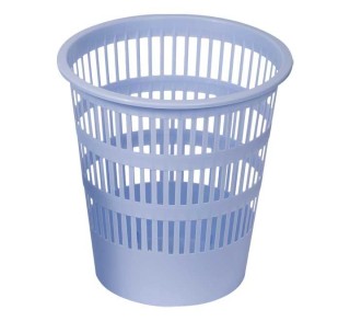 papelera faibo rejilla pp 12l azul pastel
