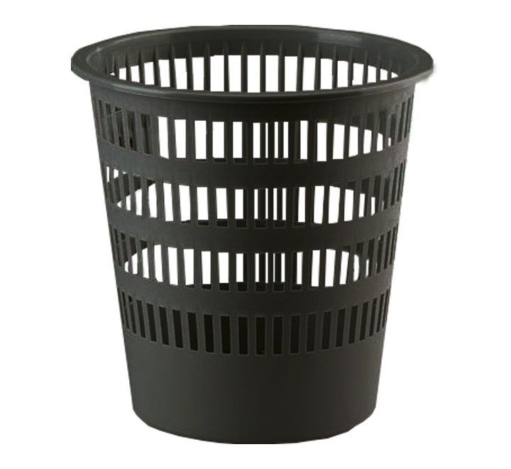 papelera plastico 306 rejilla negro faibo 306-02