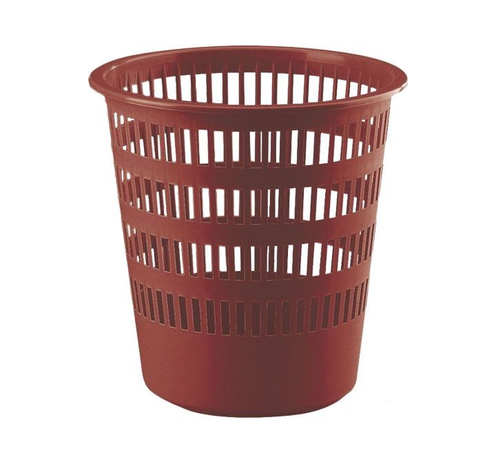 papelera plastico 306 rejilla burdeos faibo 306-13