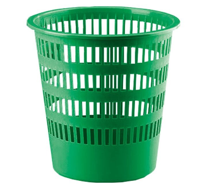 papelera plastico 306 rejilla verde faibo 306-04