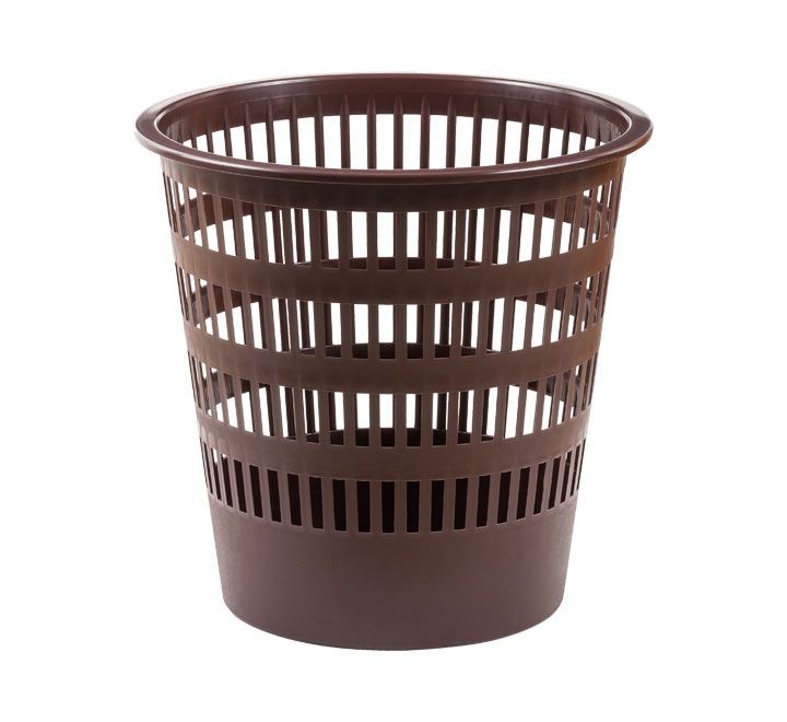 papelera plastico 306 rejilla marron faibo 306-09