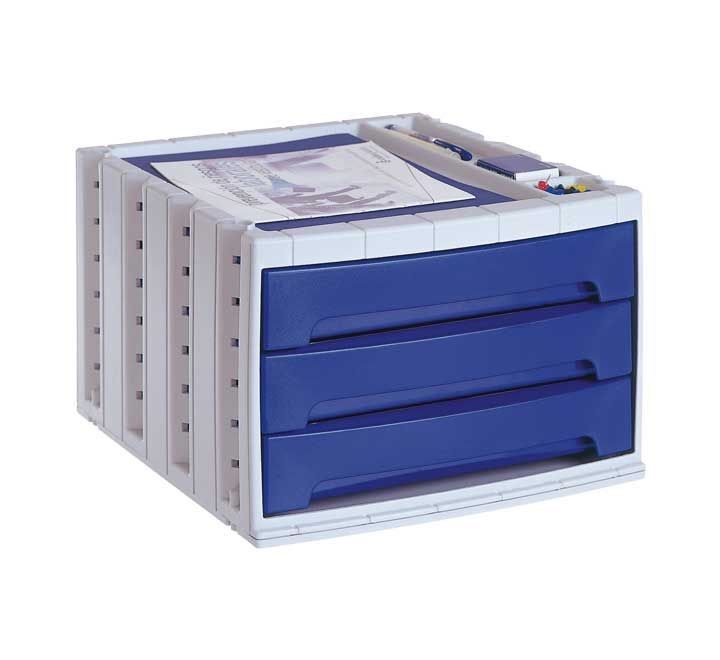 mod. archivotec archivo 2000 3caj. gris+azul