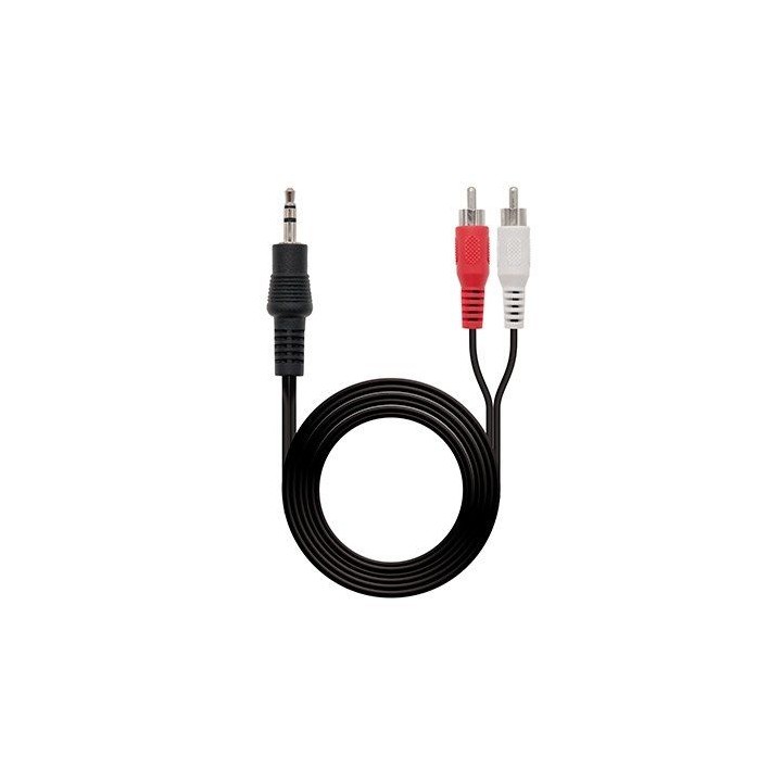 nanocable cable audio nanocable 1xjack 3.5 to 2xrca 1.5m