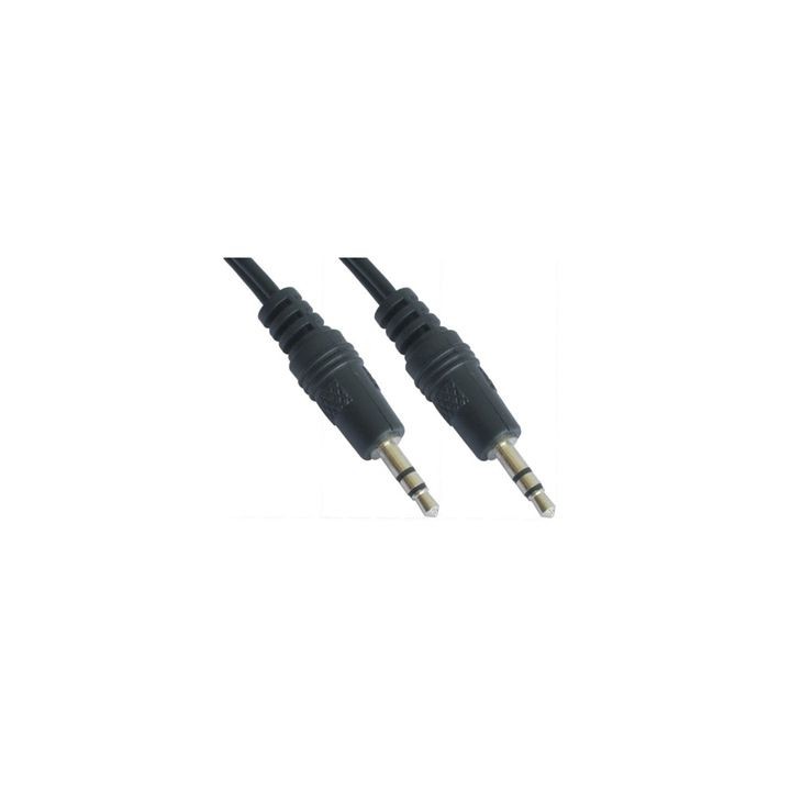 nanocable cable audio estereo jack 3.5mm nanocable 5m -  macho - macho -  negro