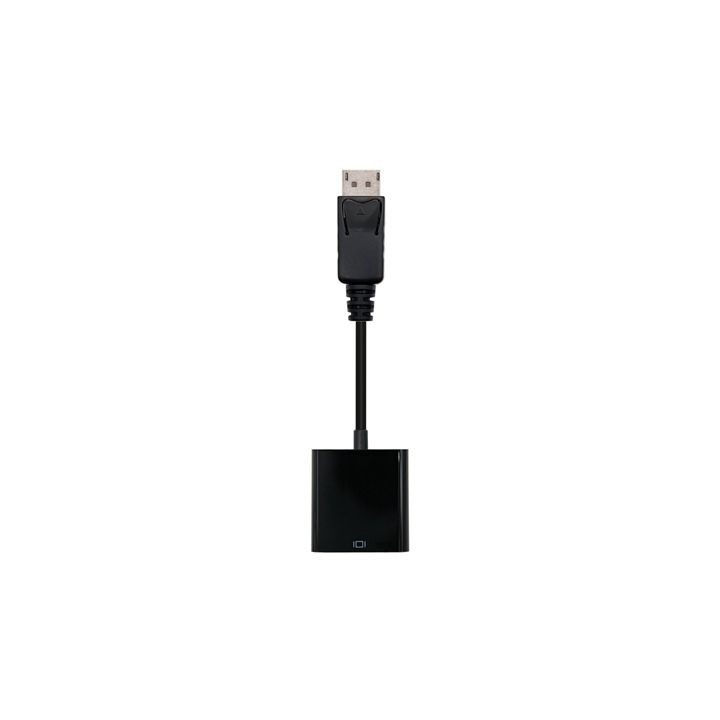 nanocable adaptador displayport a svga nanocable macho - hembra 15cm negro