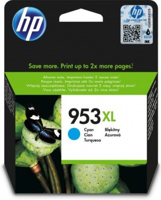 hp 953xl cartucho de tinta hp953xl cian (f6u16ae)