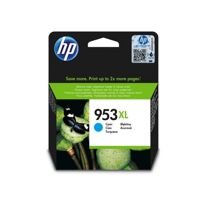 hp 953xl cartucho de tinta hp953xl cian (f6u16ae)