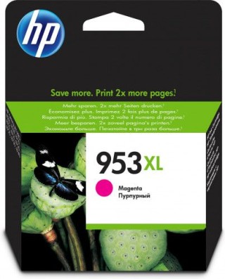 hp 953xl cartucho de tinta hp953xl magenta (f6u17ae)