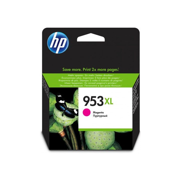 hp 953xl cartucho de tinta hp953xl magenta (f6u17ae)