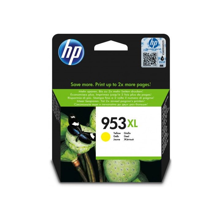 hp 953xl cartucho de tinta hp953xl amarillo (f6u18ae)