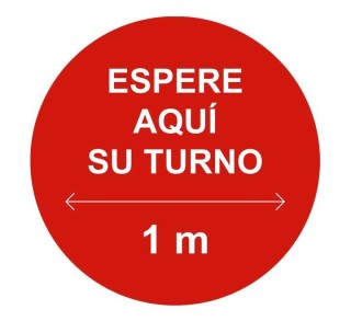 (obsoleto) vinilo 40cm espere aqui su turno 1me ro