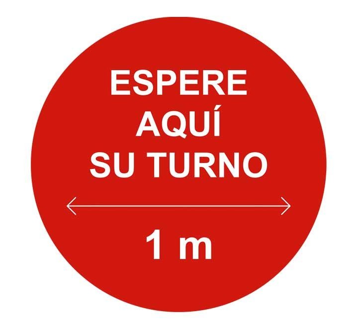 (obsoleto) vinilo 40cm espere aqui su turno 1me ro