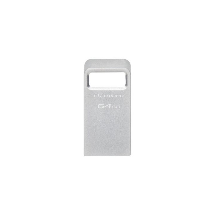 kingston technology datatraveler micro unidad flash usb 64 gb usb tipo a 3.2 gen 1 (3.1 gen 1) plata