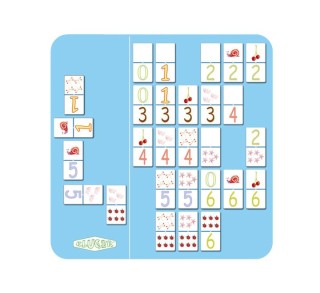 domino numero 1-6f gin. pls. 4.5x9cm kluger d11048