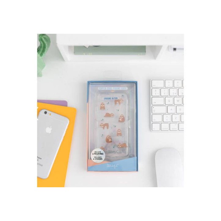 carcasa iphone 6/7/8 slow collection-case sloth mr. wonderful