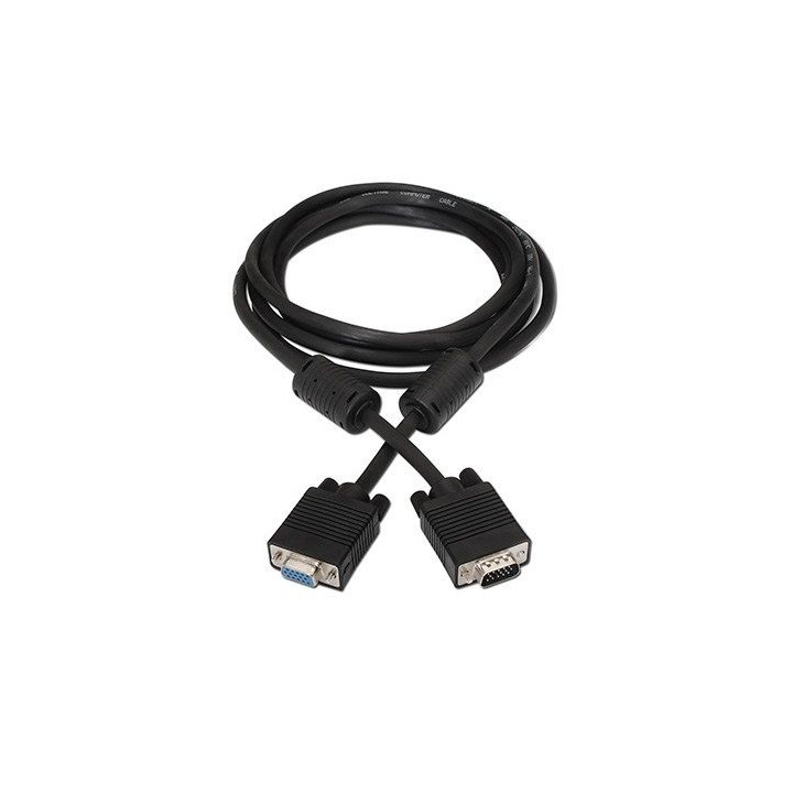 conector tipo d-sub hdb15 macho en extremo y conector tipo d-sub hdb15 hembra en otro. 3 hilos coaxi