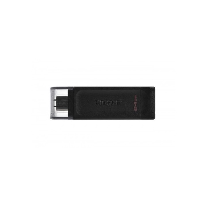 kingston technology datatraveler 70 unidad flash usb 64 gb usb tipo c 3.2 gen 1 (3.1 gen 1) negro