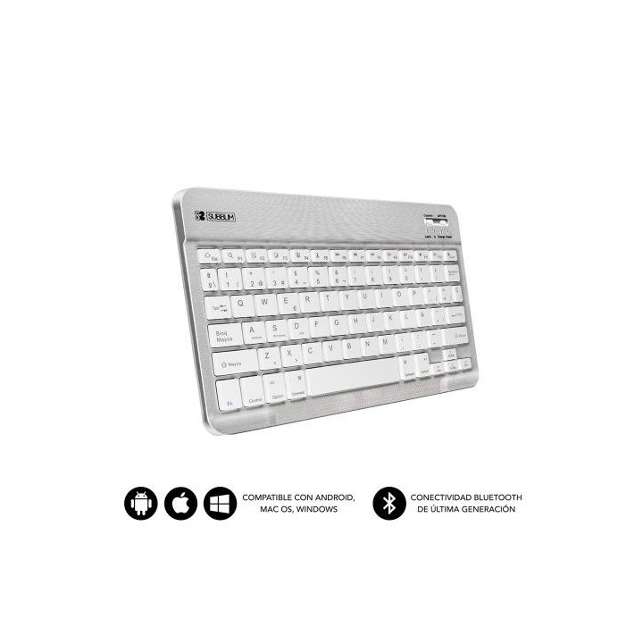 subblim teclado bluetooth smart bt keyboard silver