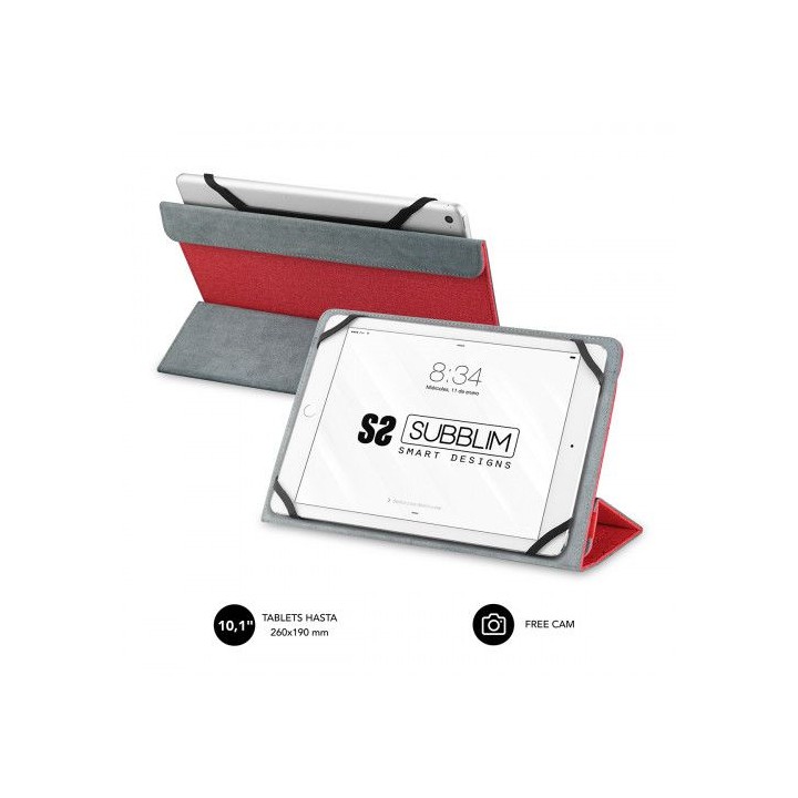 subblim funda tablet freecam case 10,1 red