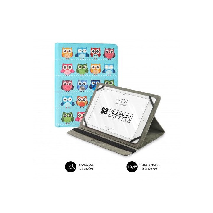 subblim funda tablet universal trendy case owls 10.1