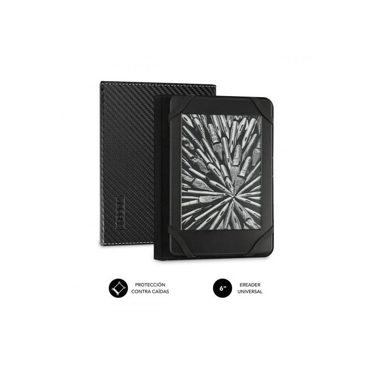 subblim funda libro electronico clever ebook case 6 black