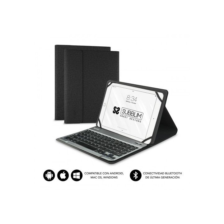 subblim funda con teclado keytab pro bluetooth 10,1 black