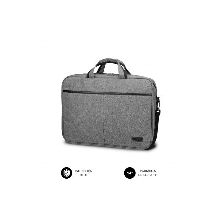 subblim maletin ordenador elite laptop bag 13,3-14 grey