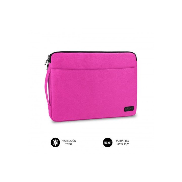 subblim funda ordenador urban laptop sleeve 15,6 pink