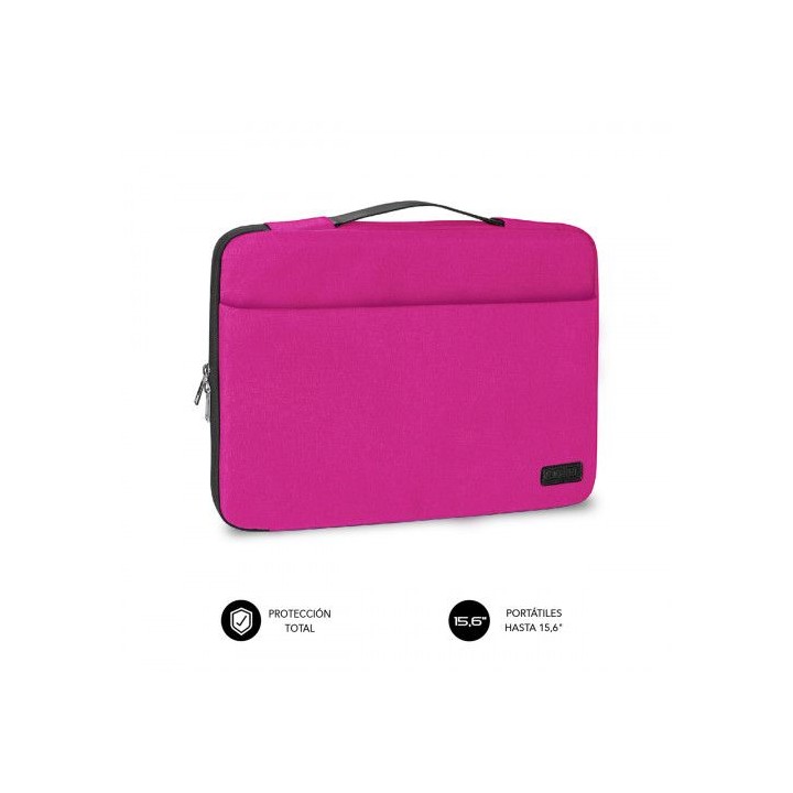 subblim funda ordenador elegant laptop sleeve 15,6 pink