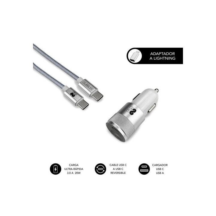 dual car charger pd20w+qc3.0+c to c/lightning s