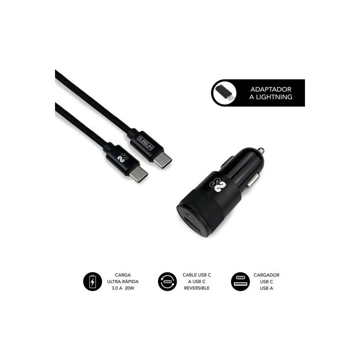 dual car charger pd20w+qc3.0+c to c/lightning b