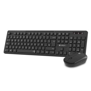 subblim teclado ergonomico y raton combo business slim silencioso inalambrico 2.4g