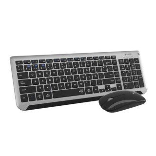 subblim teclado con raton bluetooth + 2.4g combo dual prestige extendido gris/negro