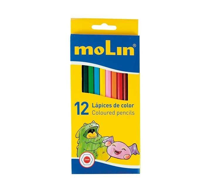 c.12un lapices colores molin surtido lcp460-12b