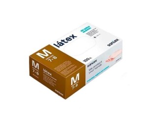 c. 100 guantes santex latex s/polvo t.m nat