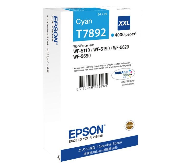 inkjet epson original c13t789240 cyan 4000k