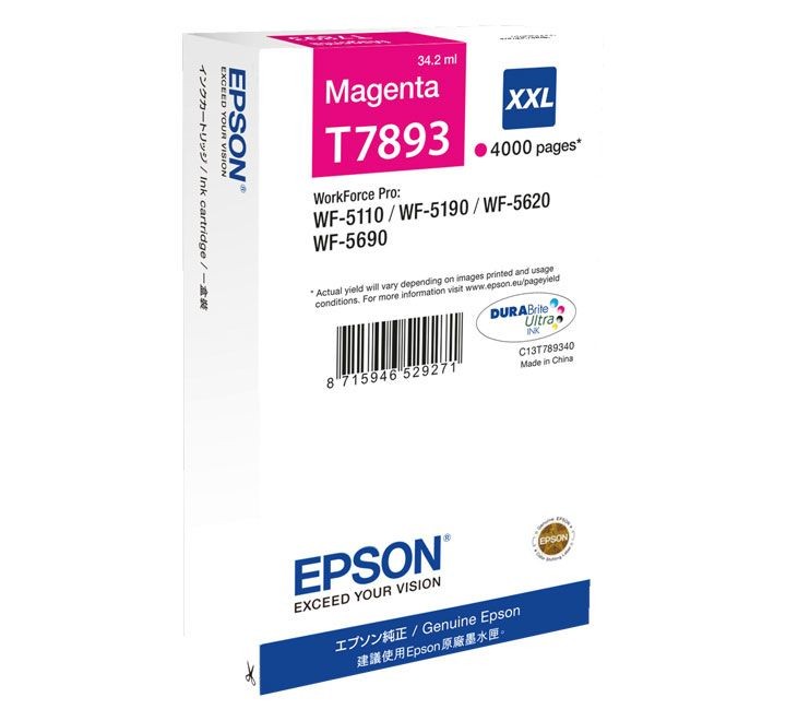 inkjet epson original c13t78934010 magenta 4000k