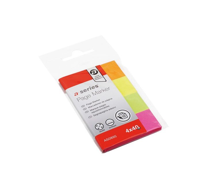 paq. 4 marc. adh. a-series 20x50mm stdo neon