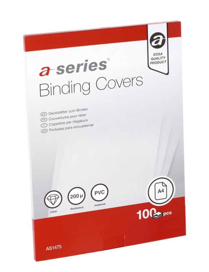 paq.100 portadas encuad. a-series 200mic trans