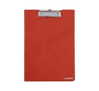 soporte con clip a-series a4 solapa rojo